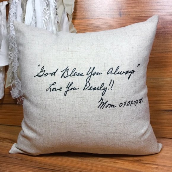 Gift for mom, grandmother gift, custom pillow, handmade pillow, signature pillow - Picture 6 of 9
